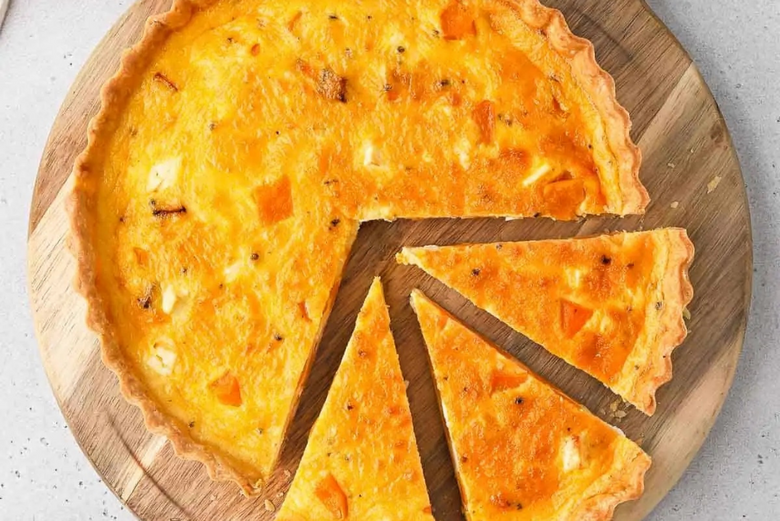 Pumpkin and Feta Quiche