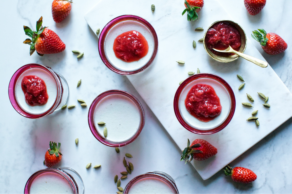 Vanilla Panna Cotta with Mixed Berry Compote