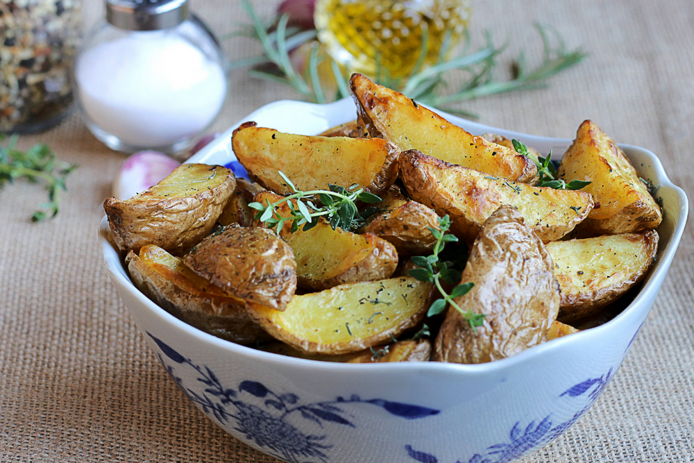 Lemon, Thyme and Rosemary Potato Wedges